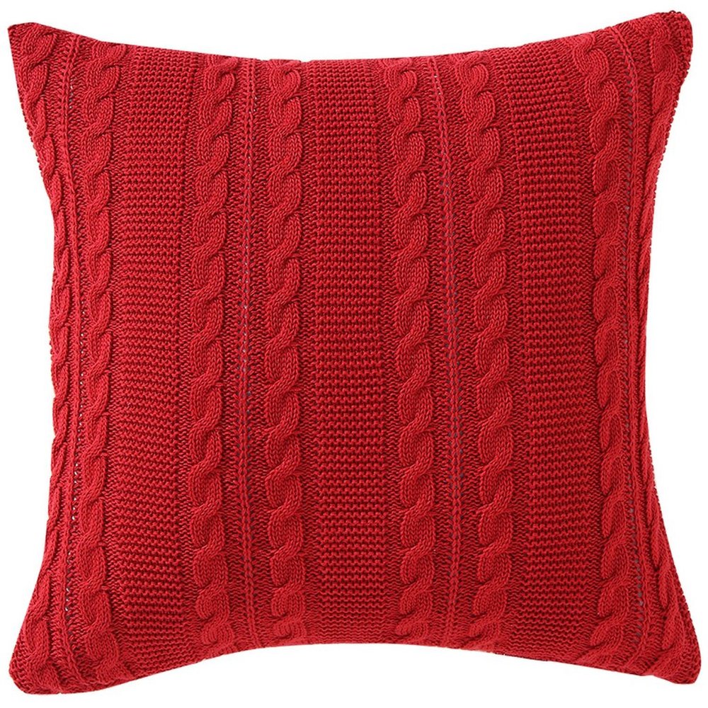 *CLOSE OUT*  VCNY Home 18 X 18 Red Cotton Throw Pillow 6439 - NEW